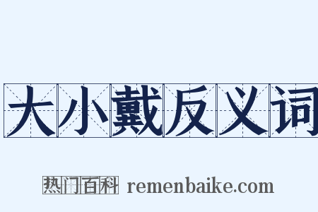 大小戴反义词是什么意思的图片